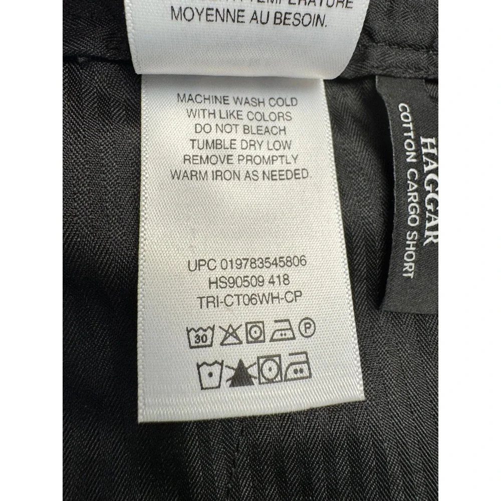Haggar Big & Tall Cotton Cargo Shorts Mood Indigo Blue 50W NEW